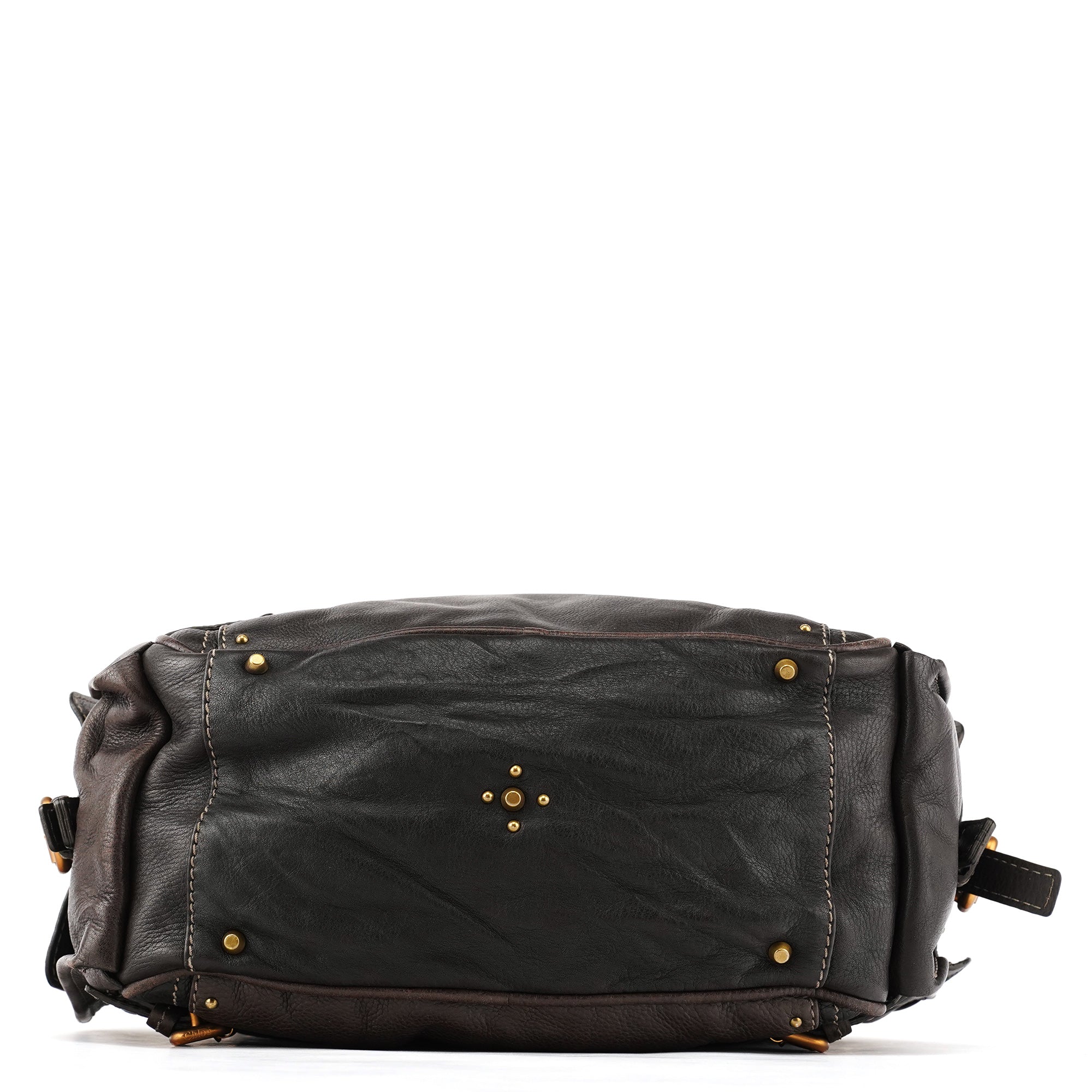 Dark Brown Leather Paddington Top Handle Bag