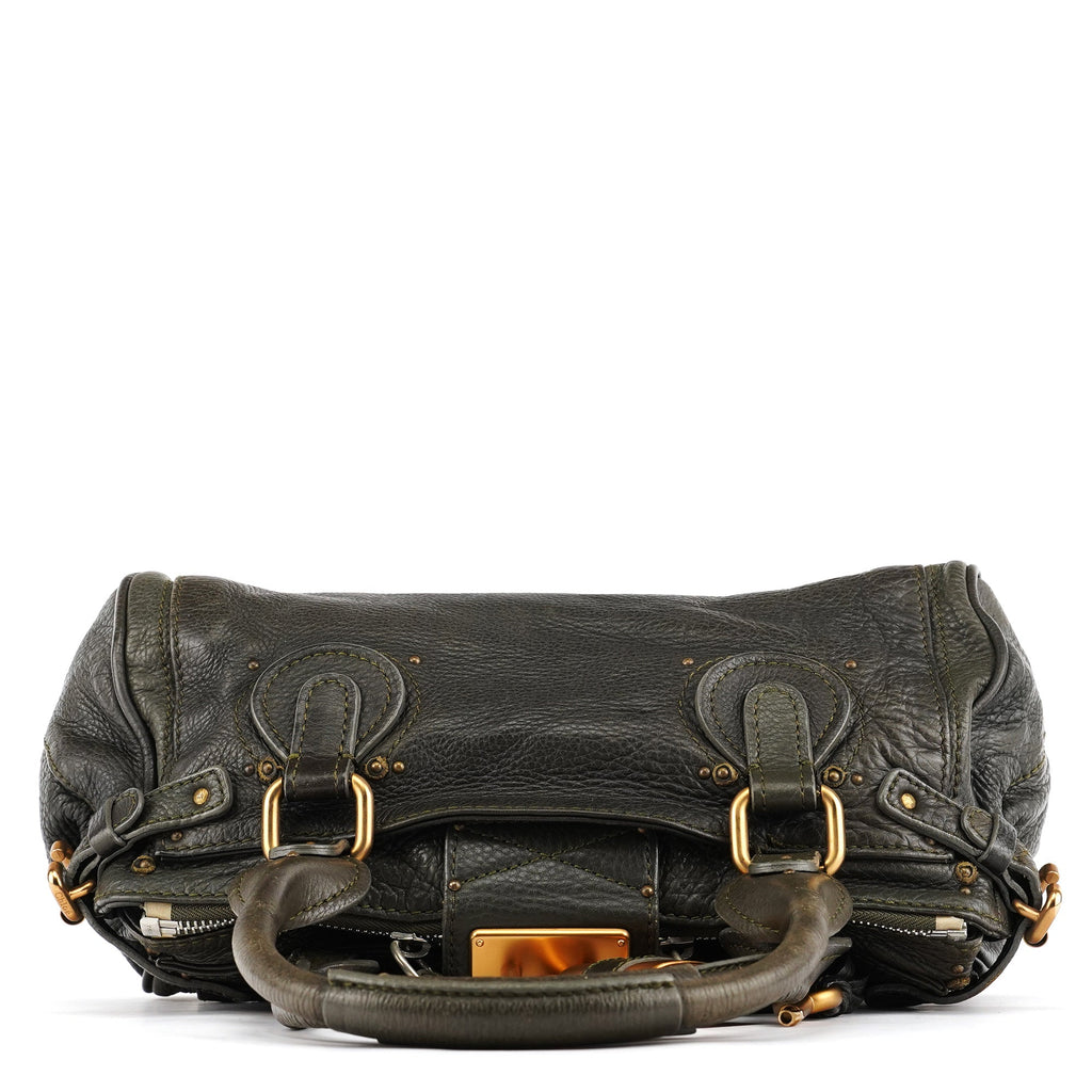 Dark Green Leather Paddington Shoulder Bag