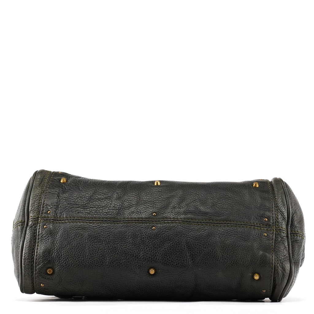 Dark Green Leather Paddington Shoulder Bag