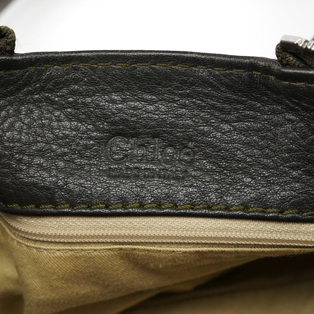 Dark Green Leather Paddington Shoulder Bag