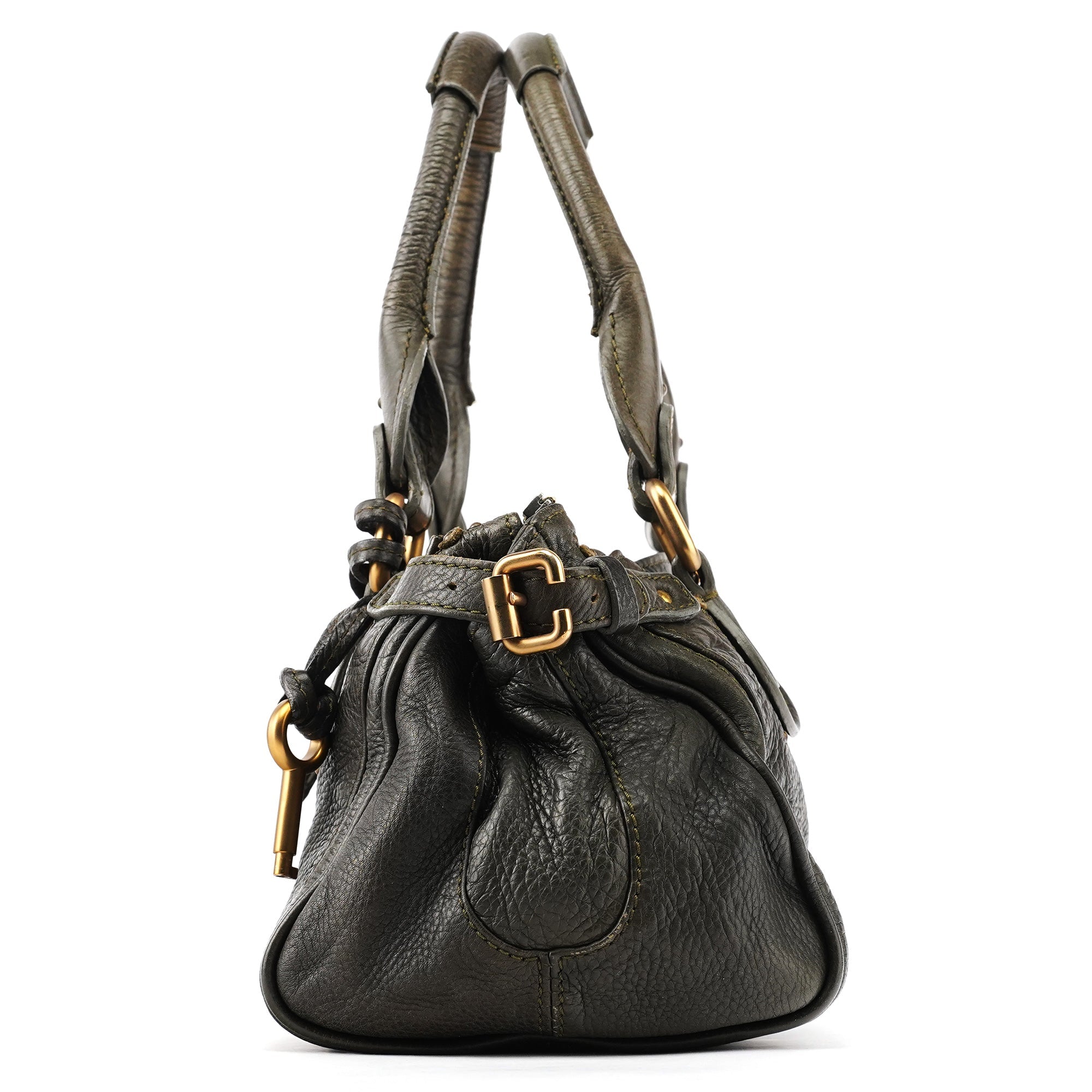 Dark Green Leather Paddington Shoulder Bag