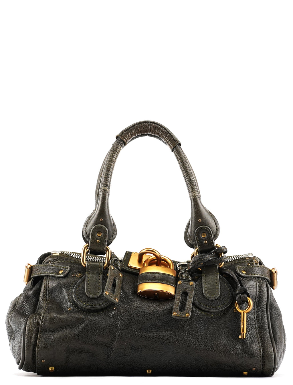 Dark Green Leather Paddington Shoulder Bag