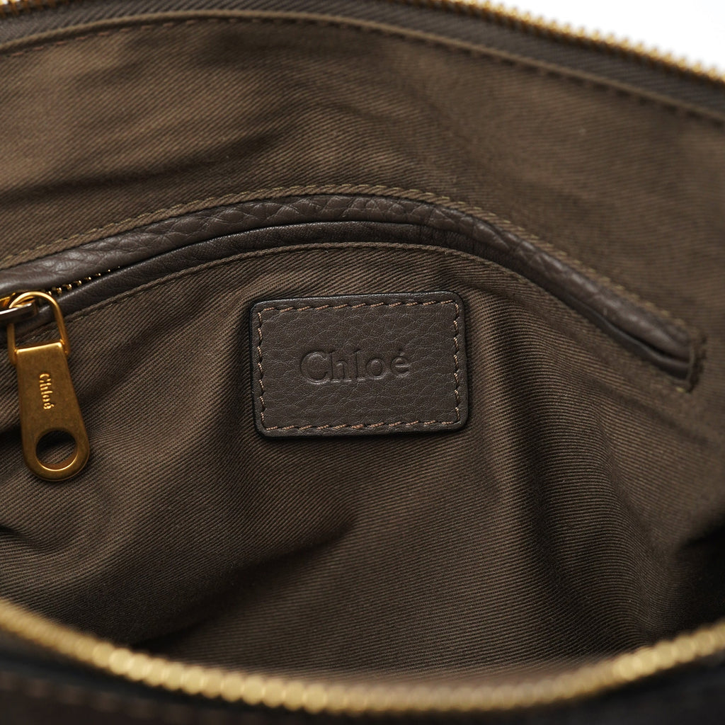 Dark Grey Leather Marcie Tote Bag