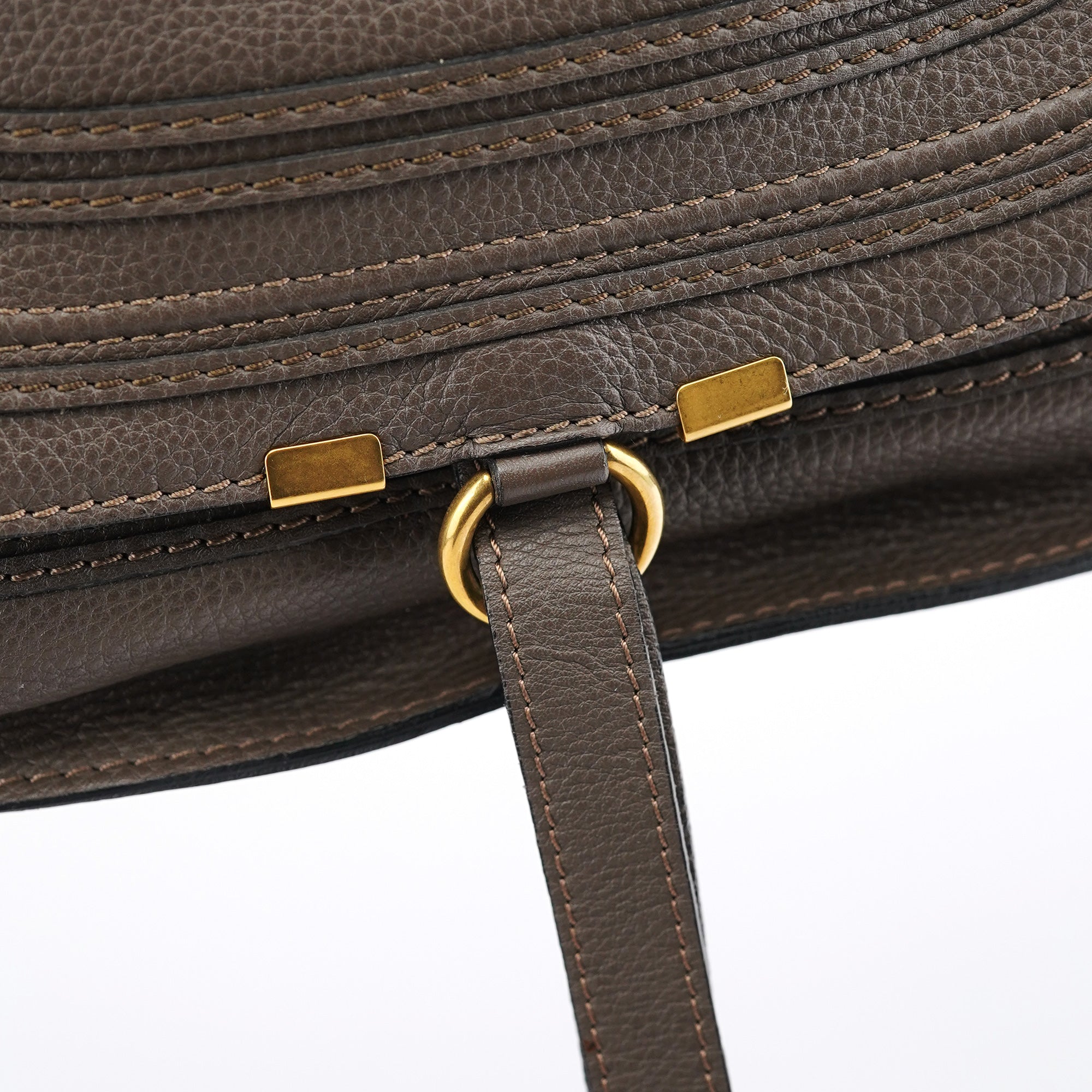 Dark Grey Leather Marcie Tote Bag