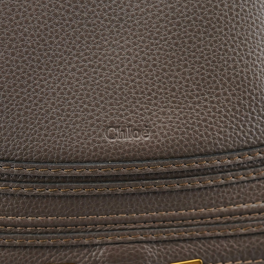 Dark Grey Leather Marcie Tote Bag