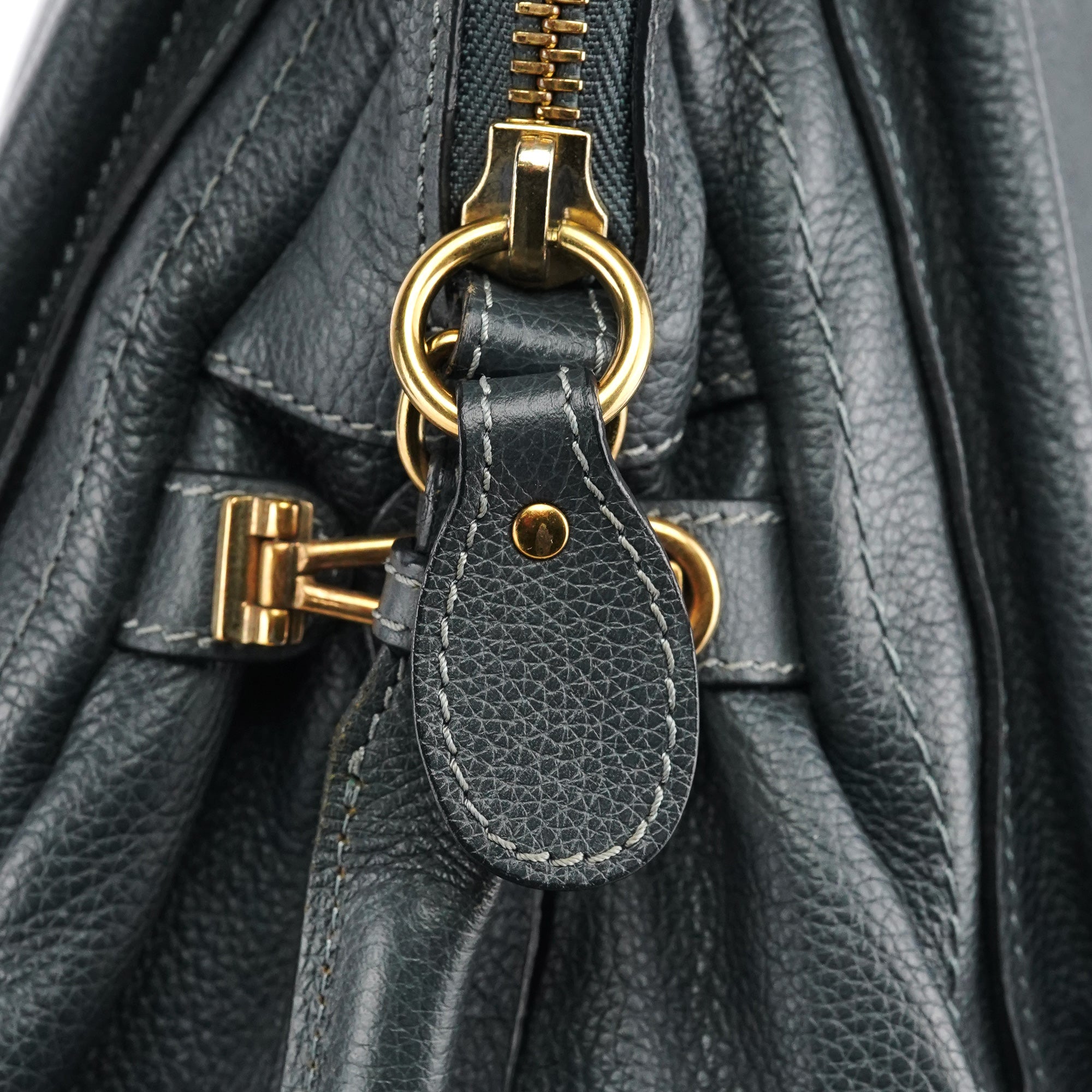 Dark Grey Leather Paraty 2-Way Bag