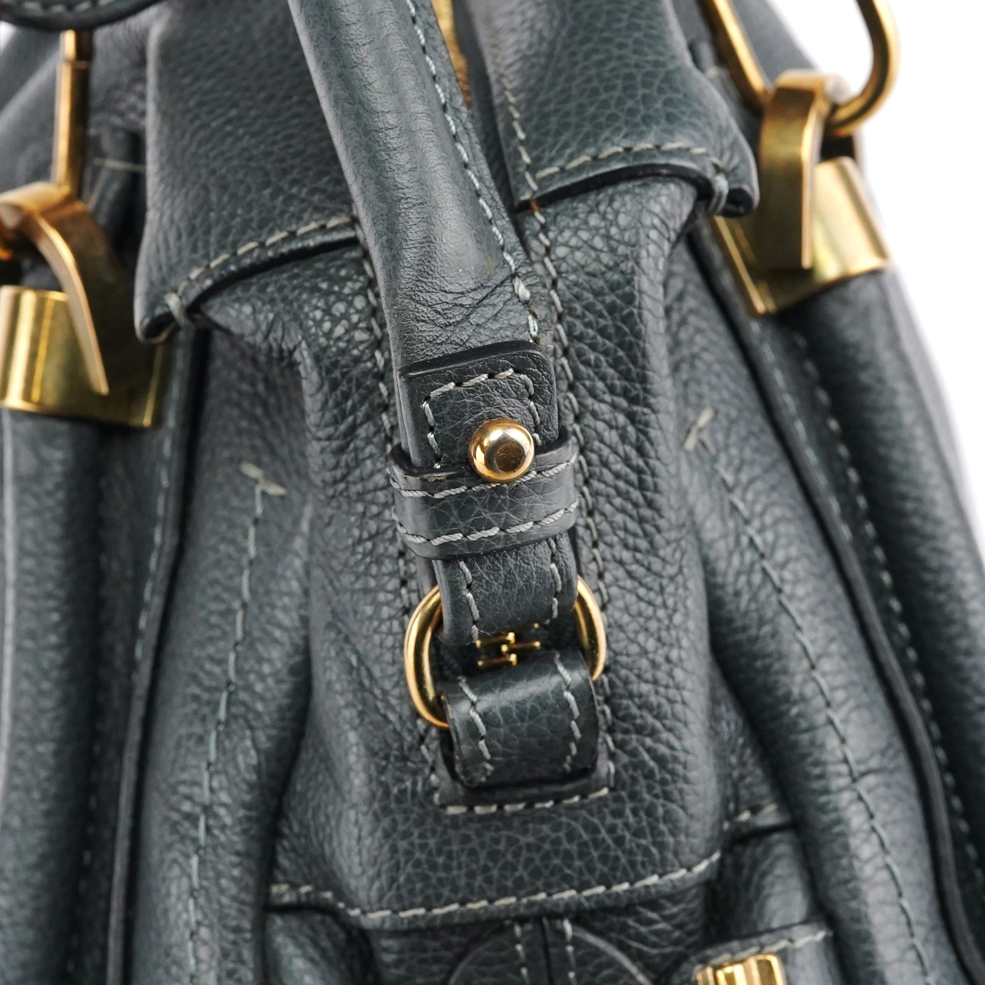 Dark Grey Leather Paraty 2-Way Bag