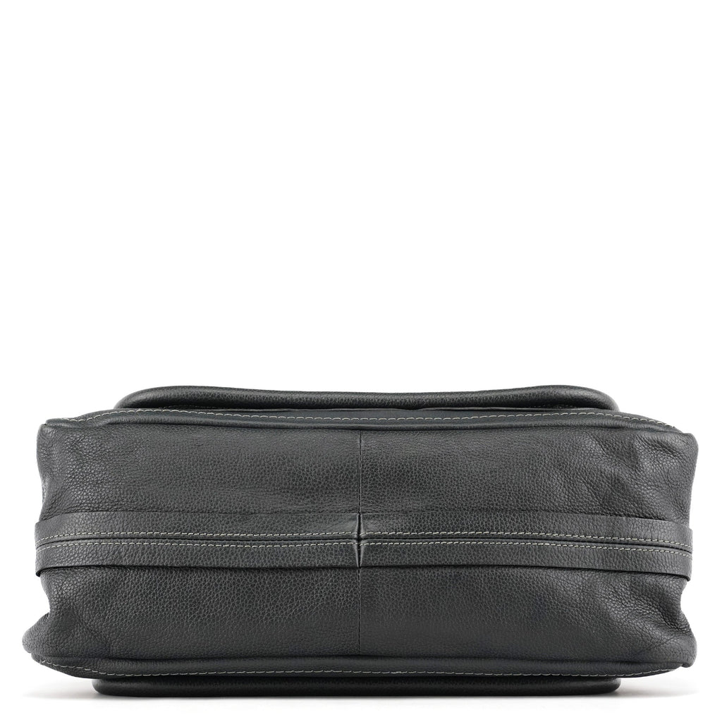 Dark Grey Leather Paraty 2-Way Bag
