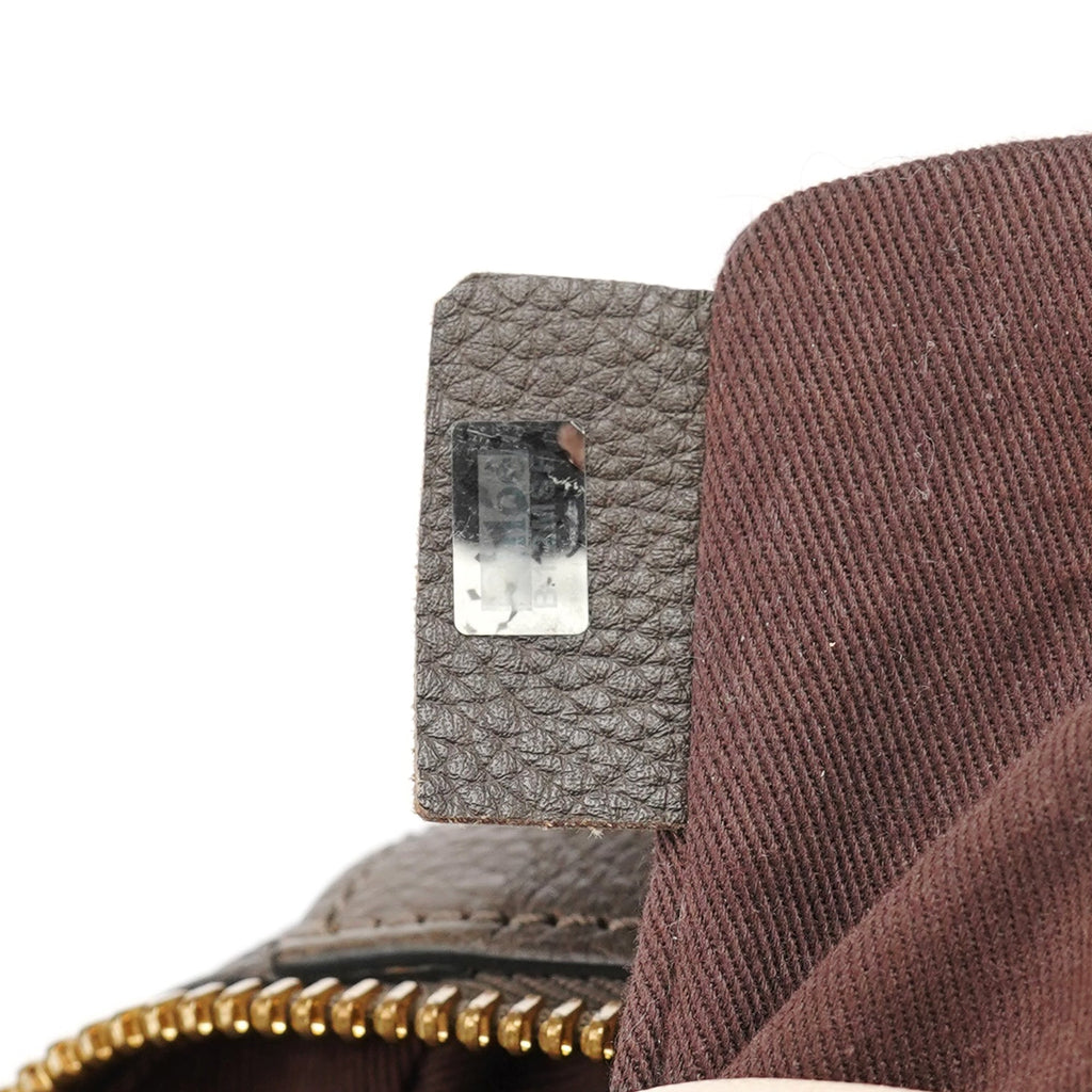 Dark Grey Leather Paraty 2-Way Shoulder Bag