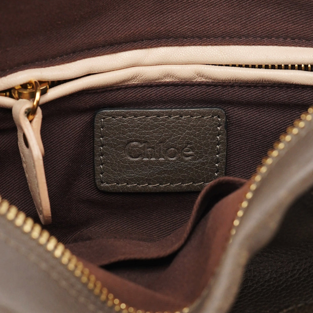 Dark Grey Leather Paraty 2-Way Shoulder Bag