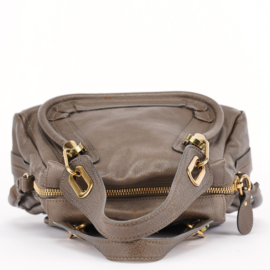 Dark Grey Leather Paraty 2-Way Shoulder Bag
