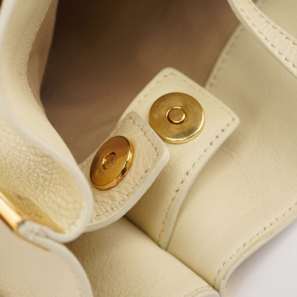 Ecru Leather Horse Appliqué Tote Bag