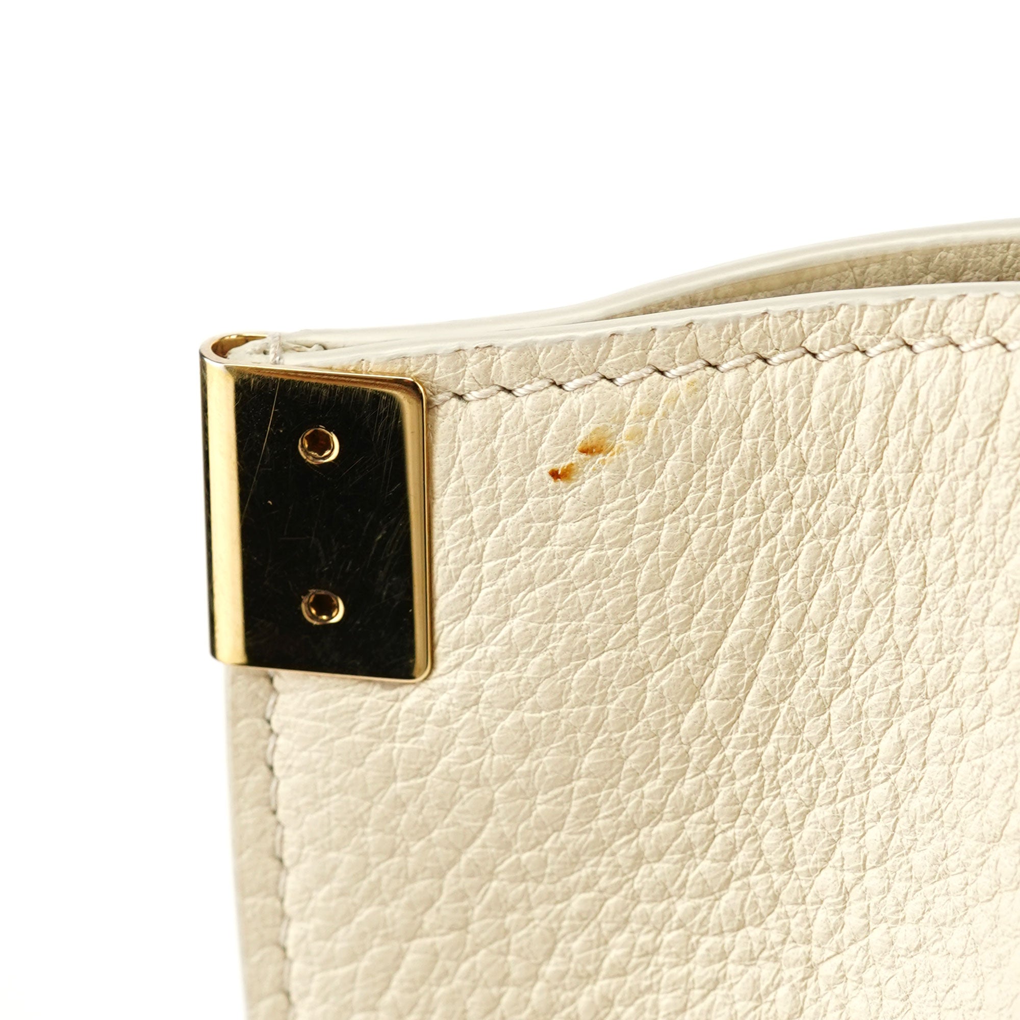 Ecru Leather Horse Appliqué Tote Bag