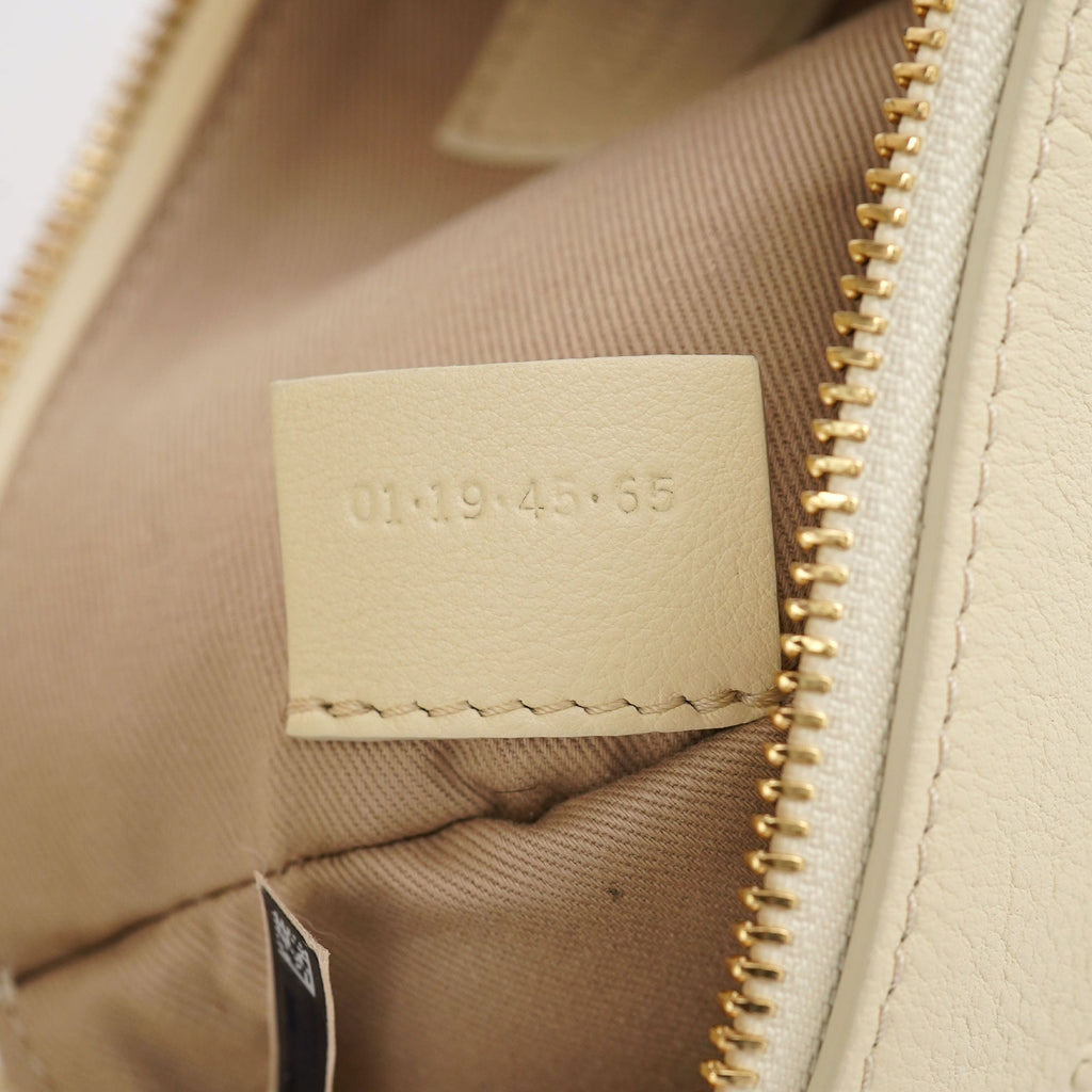 Ecru Leather Horse Appliqué Tote Bag