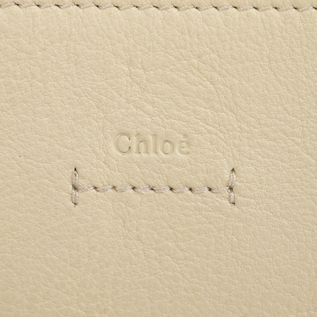 Ecru Leather Horse Appliqué Tote Bag