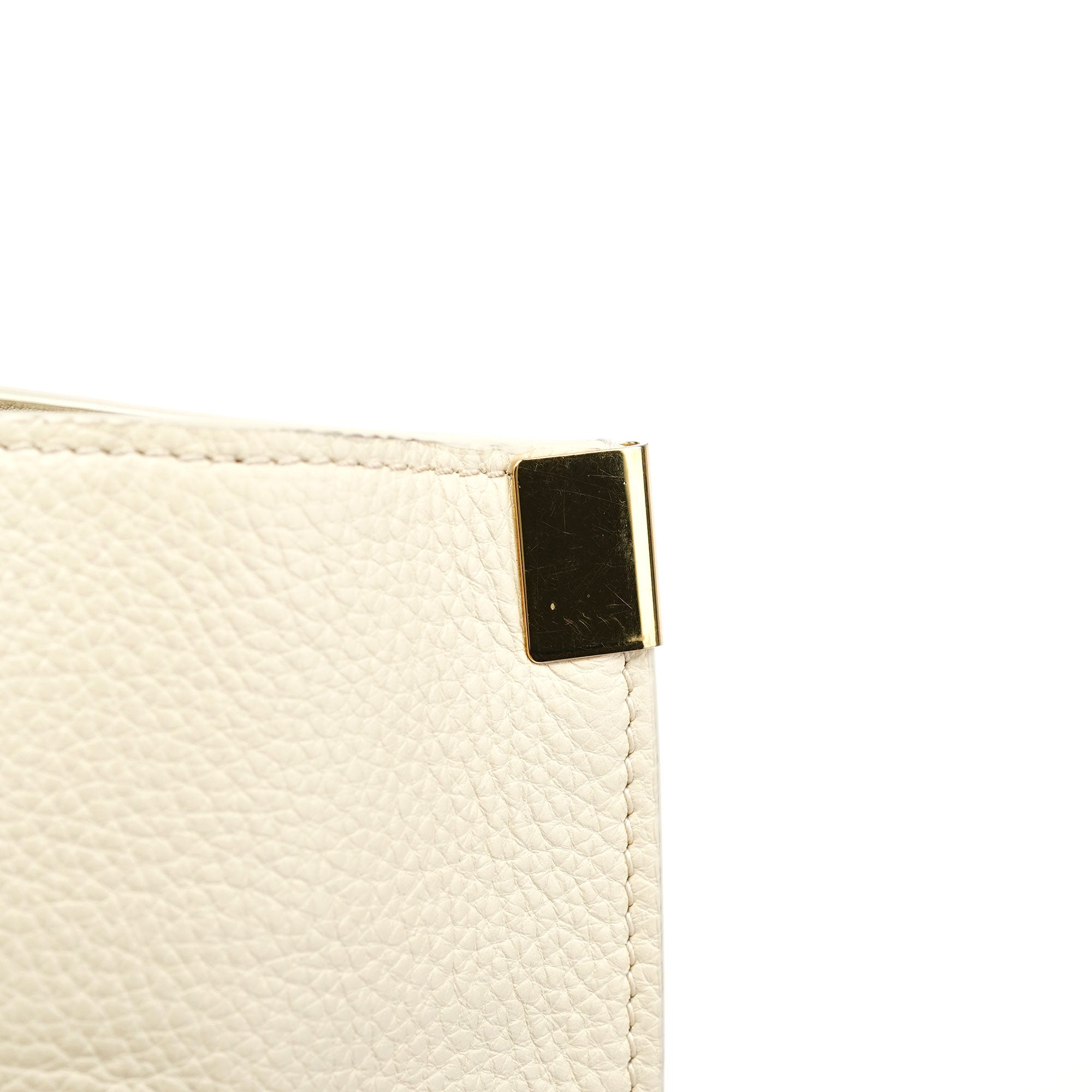 Ecru Leather Horse Appliqué Tote Bag
