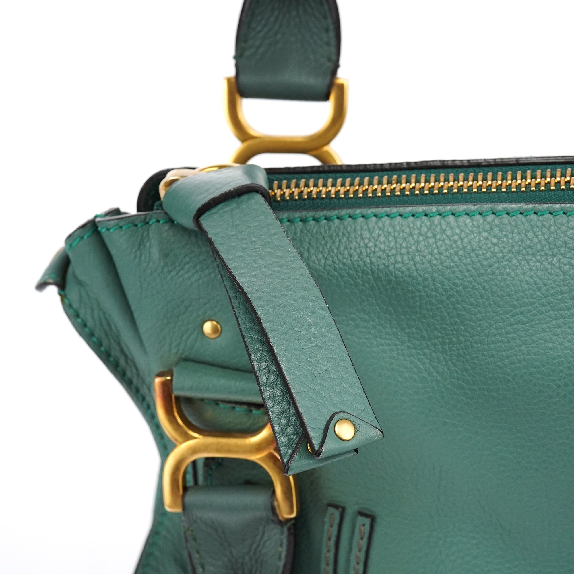 Emerald Green Leather Marcie 2-Way Bag