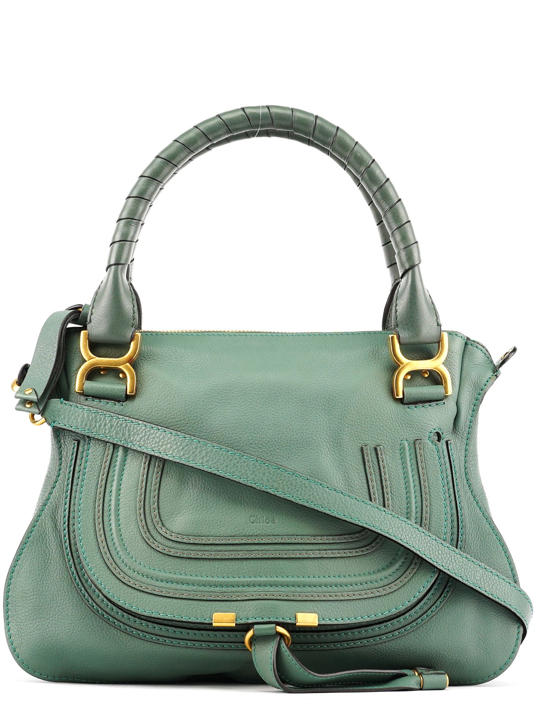 Emerald Green Leather Marcie 2-Way Bag