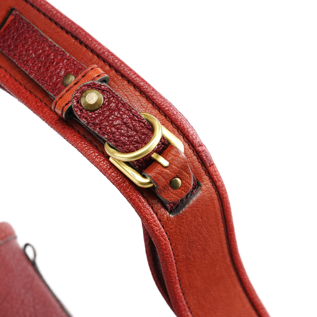 Fall 2005 Red Grained Leather Saddle Shoulder Bag