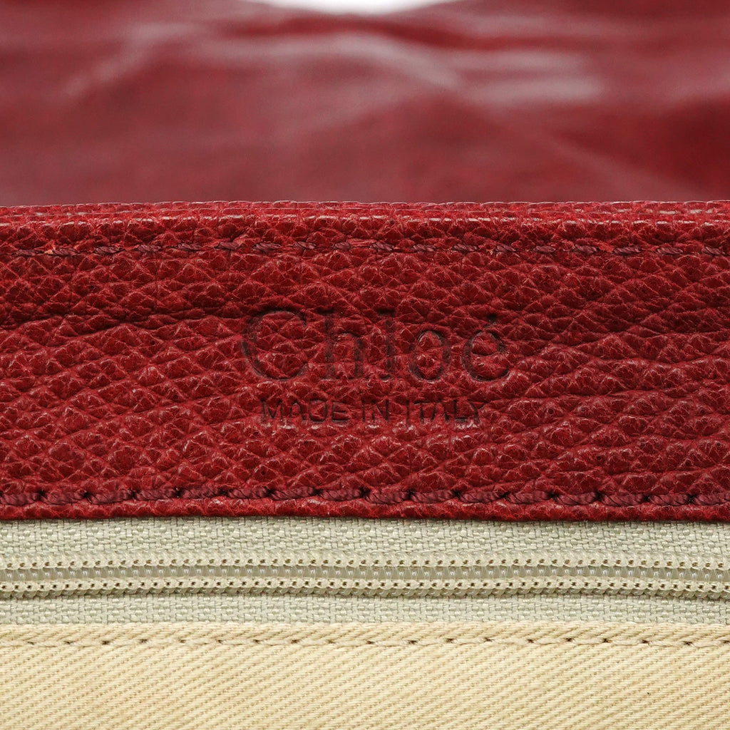 Fall 2005 Red Grained Leather Saddle Shoulder Bag