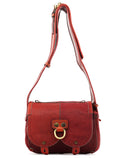 Fall 2005 Red Grained Leather Saddle Shoulder Bag