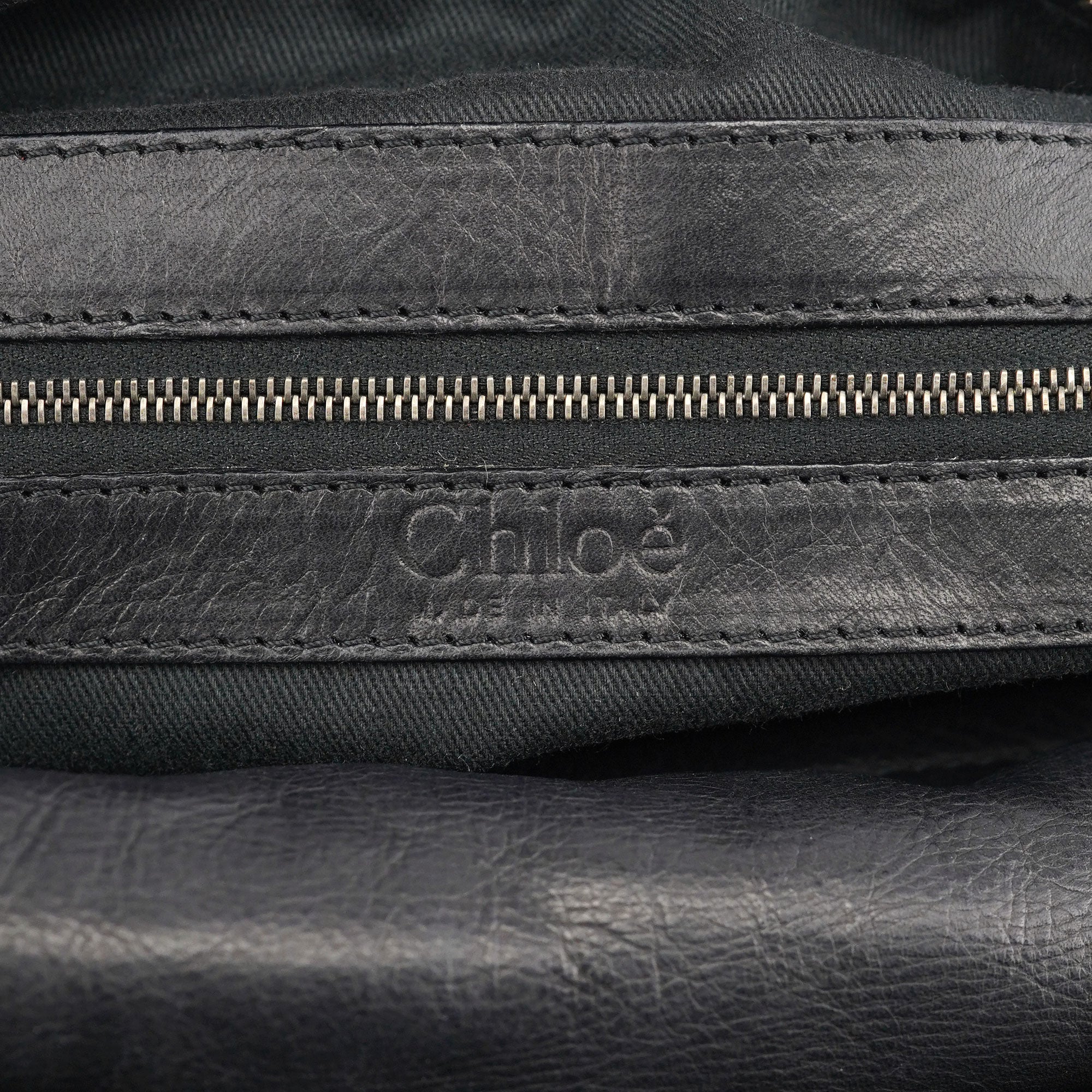 Full Black Lambskin Silverado Shoulder Bag