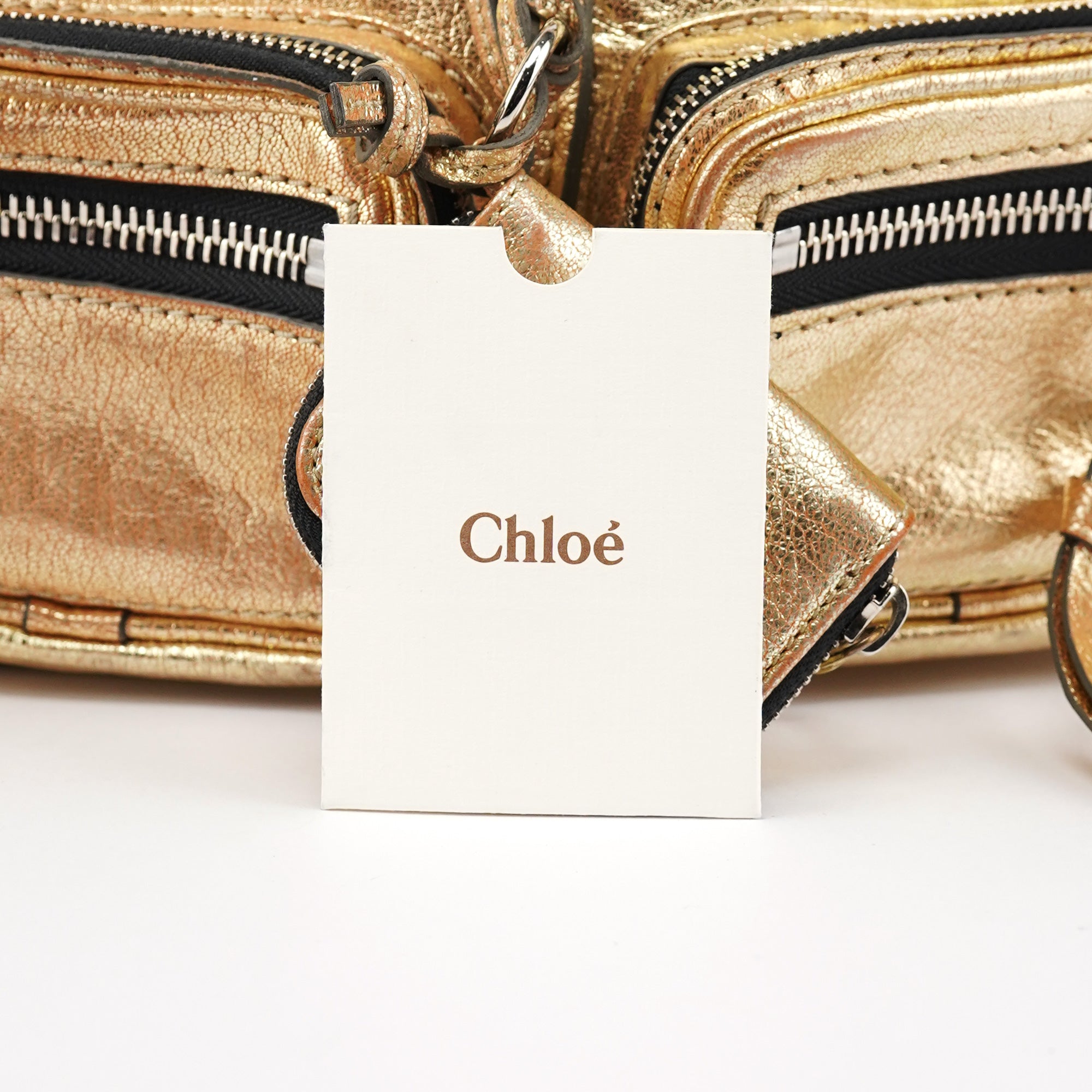 Gold Lambskin Betty Tote Bag