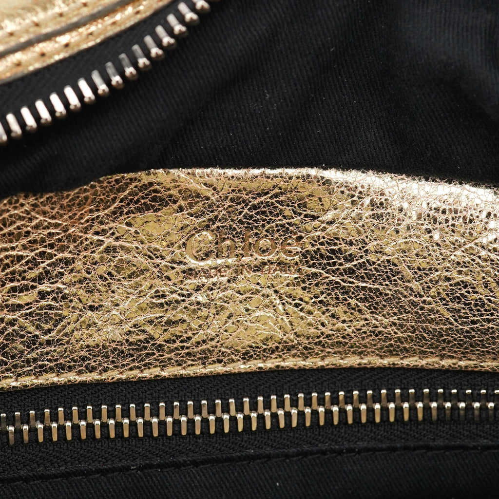 Gold Lambskin Betty Tote Bag