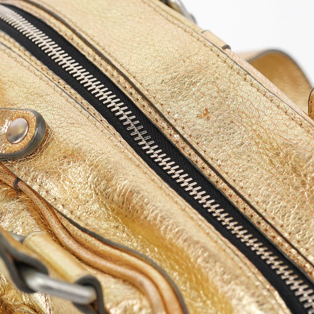 Gold Lambskin Betty Tote Bag