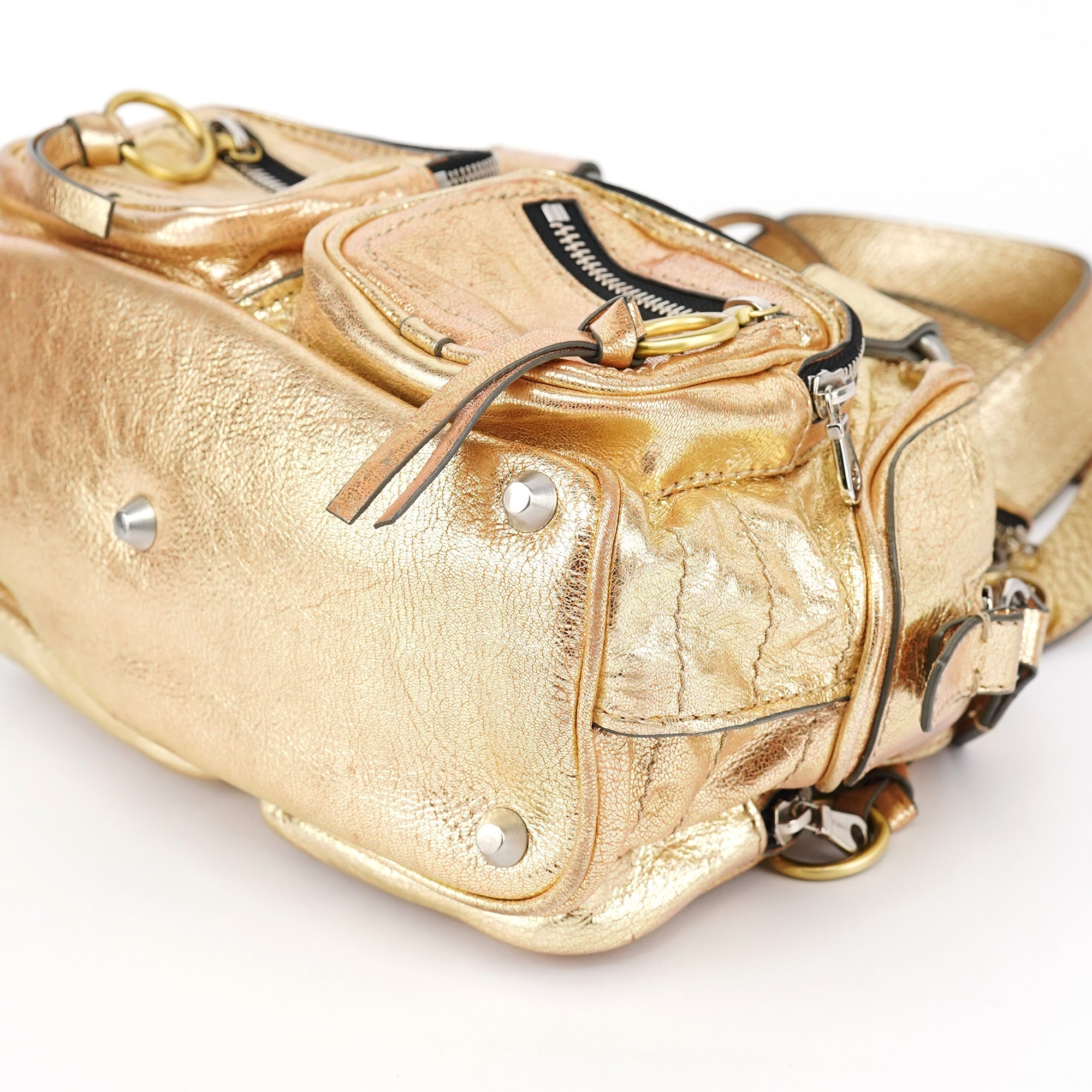 Gold Lambskin Betty Tote Bag