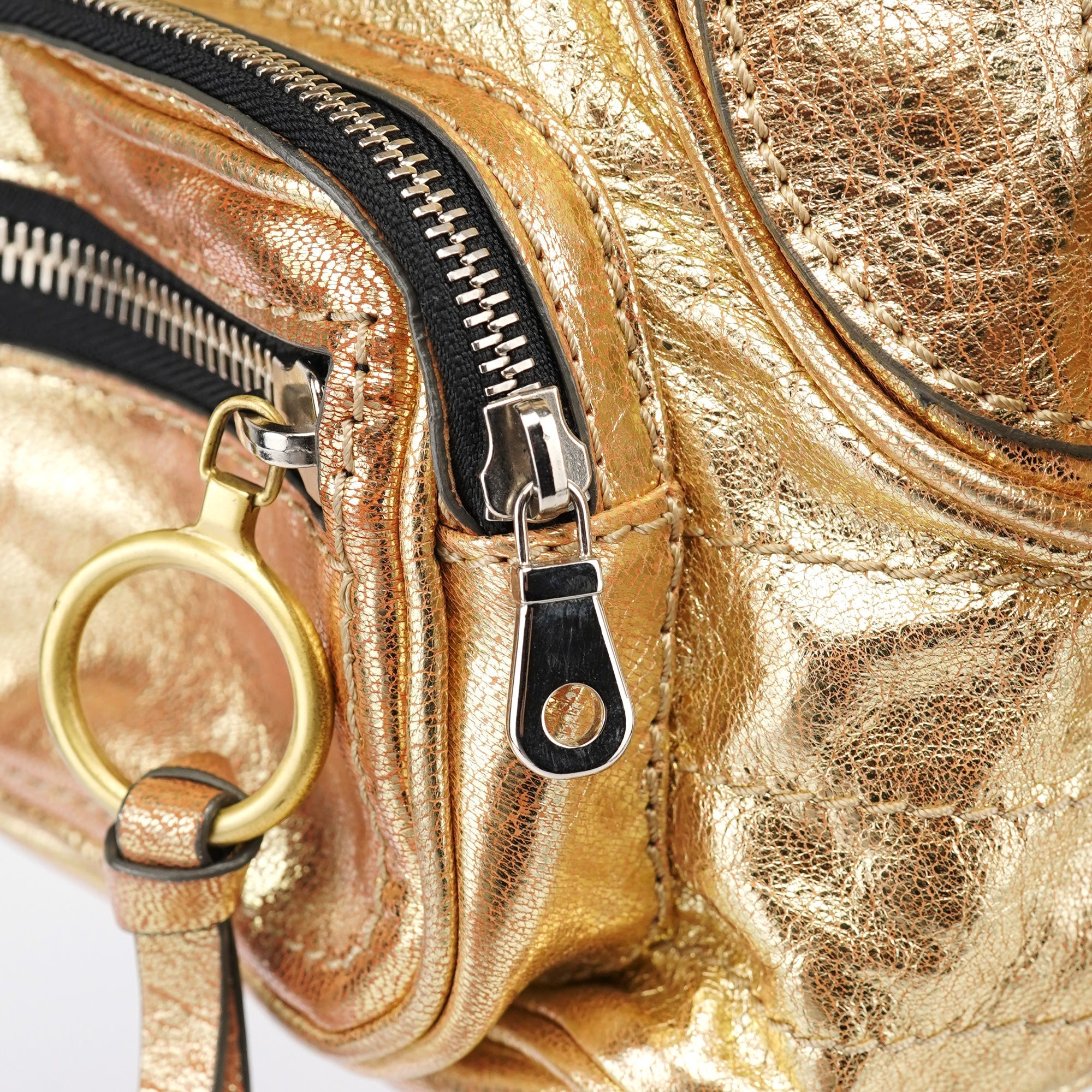 Gold Lambskin Betty Tote Bag