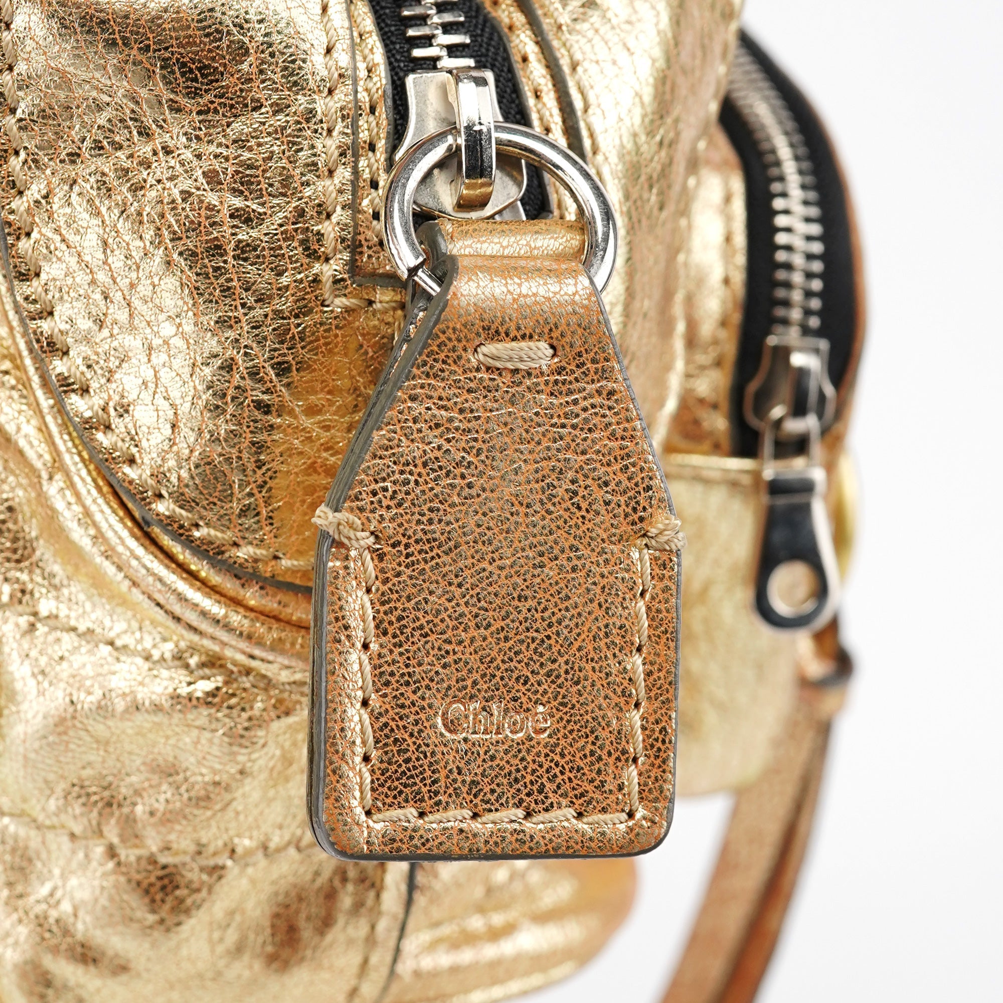 Gold Lambskin Betty Tote Bag