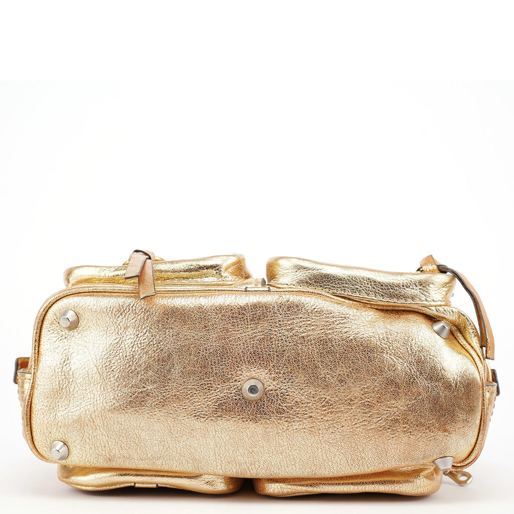 Gold Lambskin Betty Tote Bag