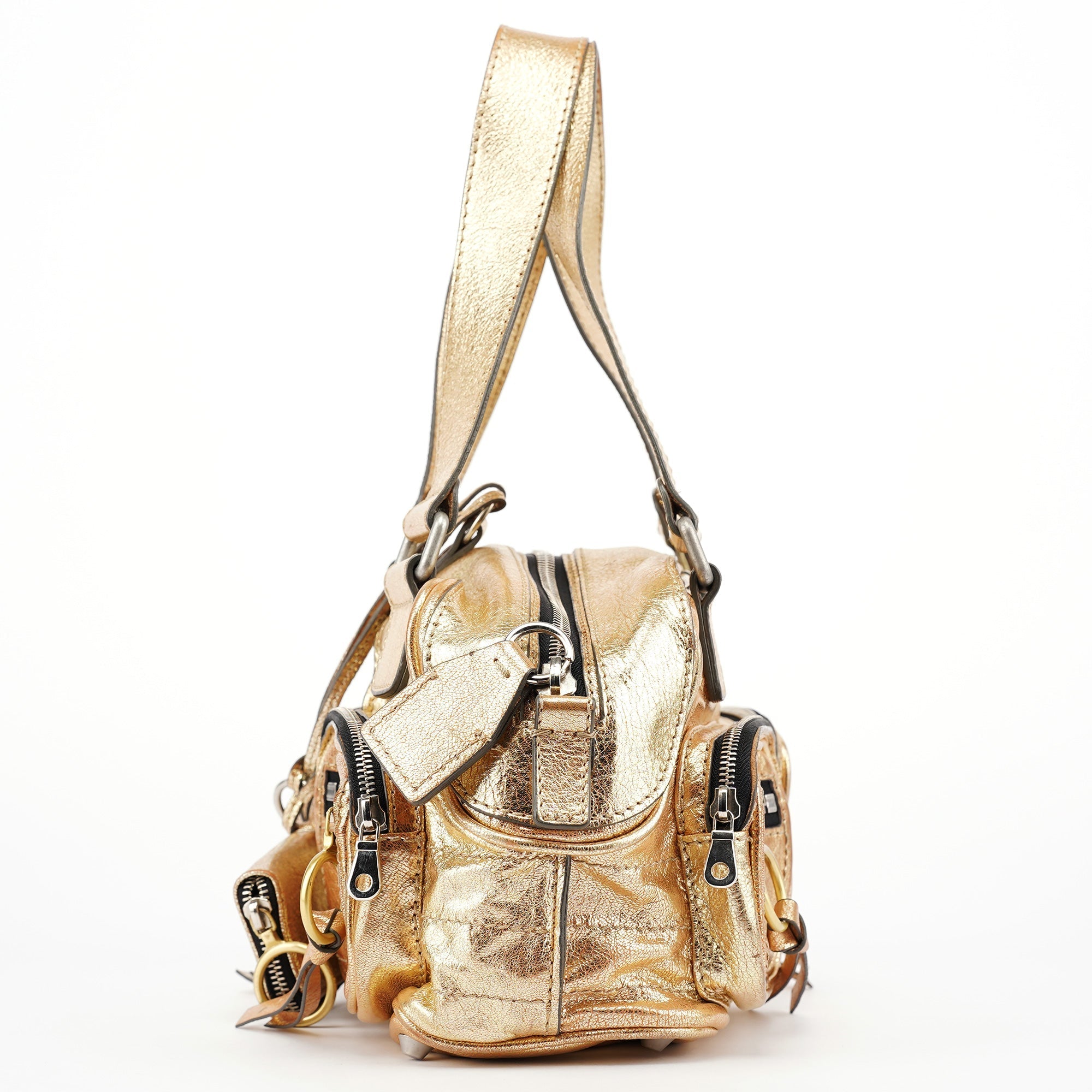 Gold Lambskin Betty Tote Bag