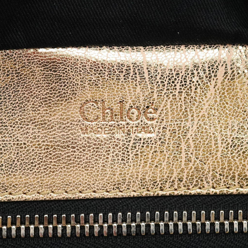 Gold Leather Betty Tote Bag