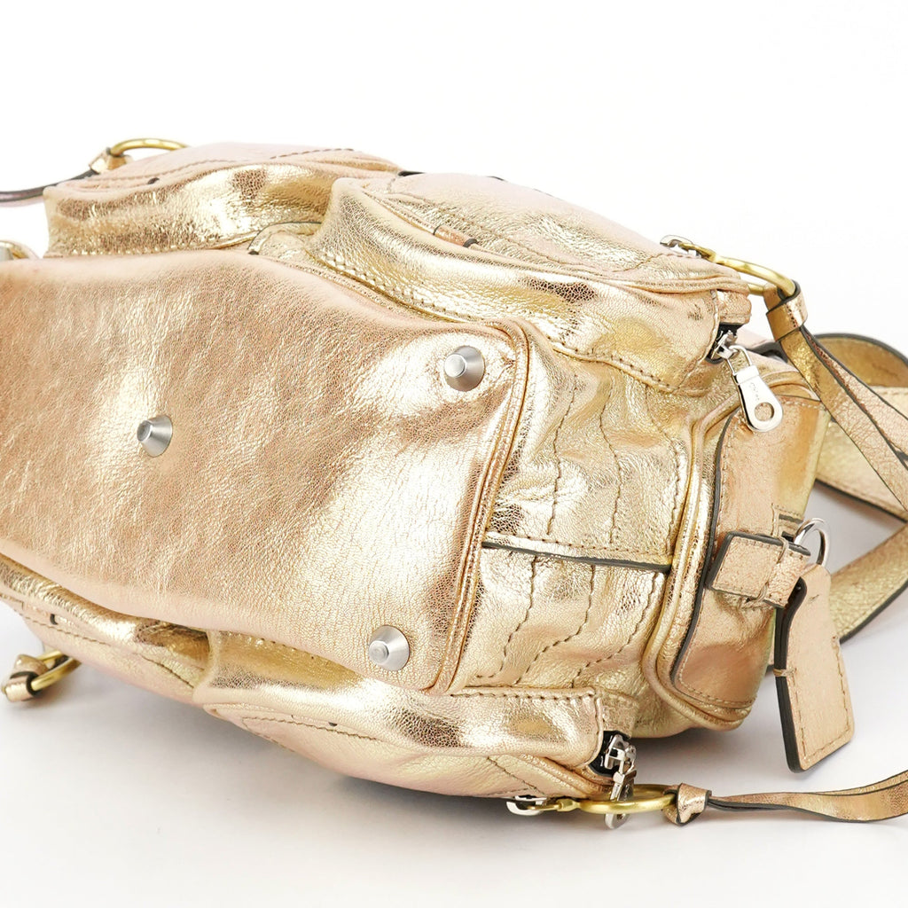 Gold Leather Betty Tote Bag