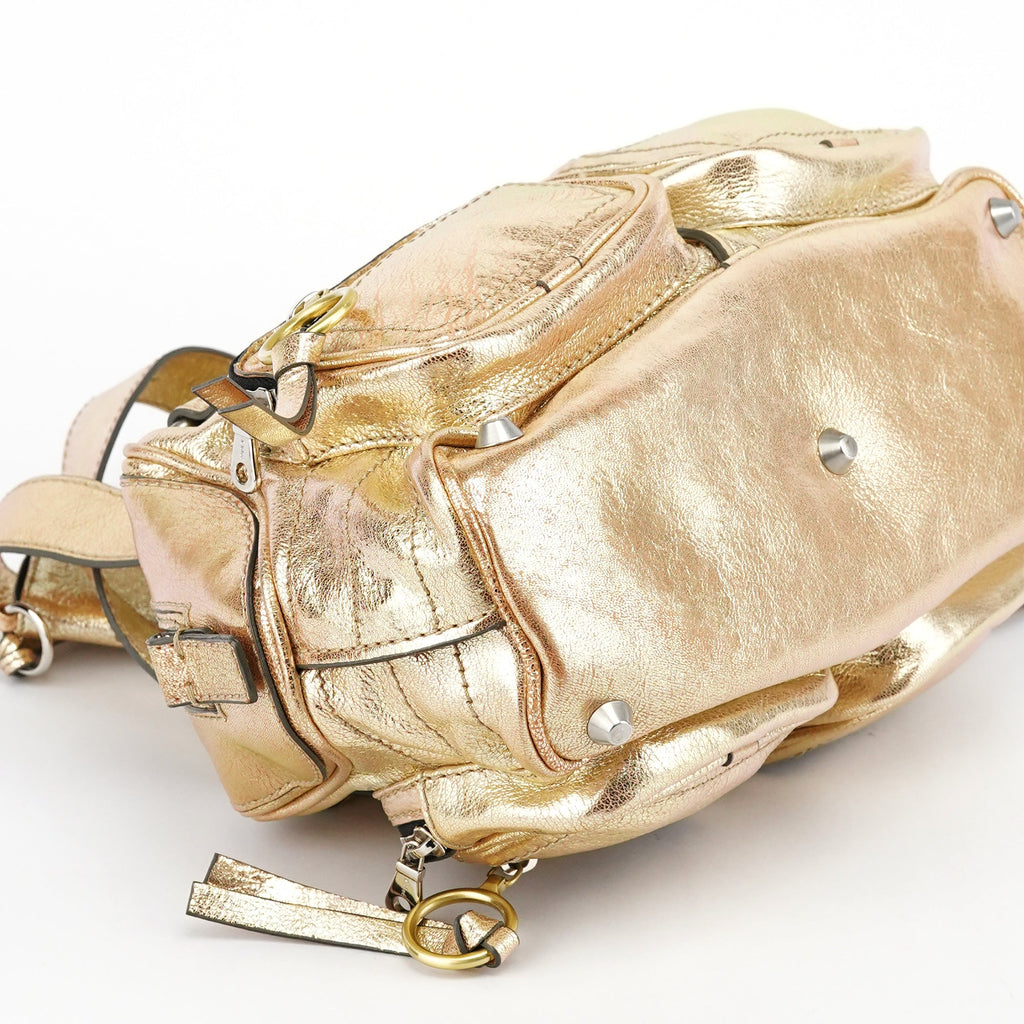 Gold Leather Betty Tote Bag