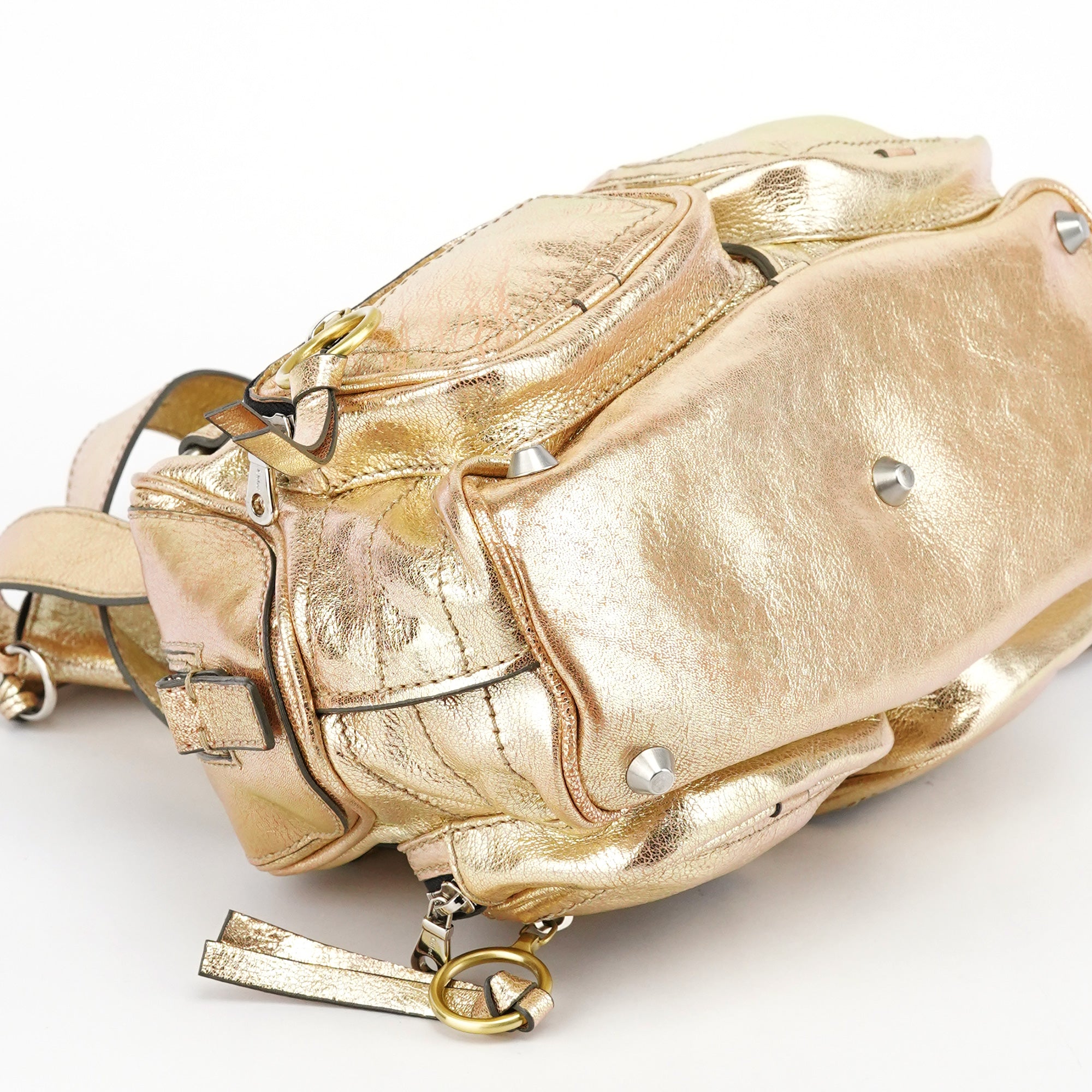Gold Leather Betty Tote Bag