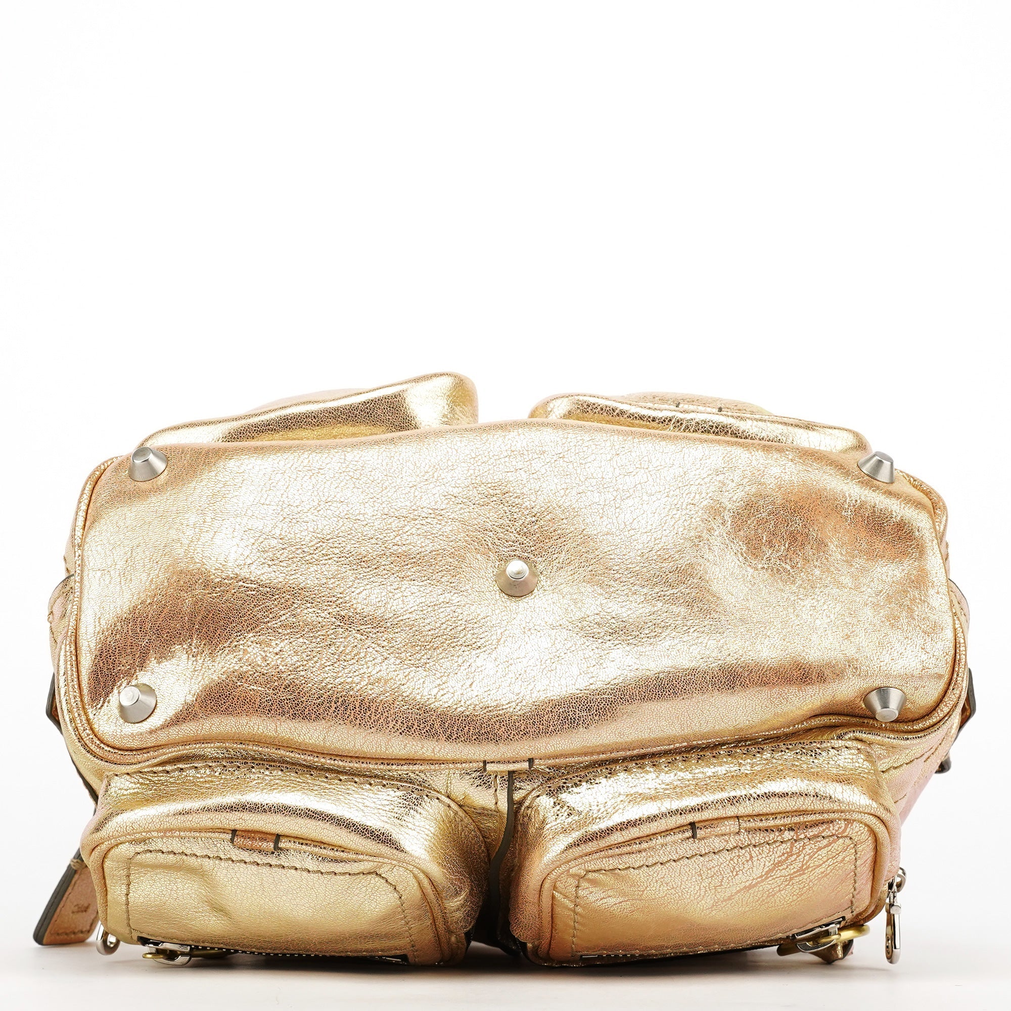 Gold Leather Betty Tote Bag