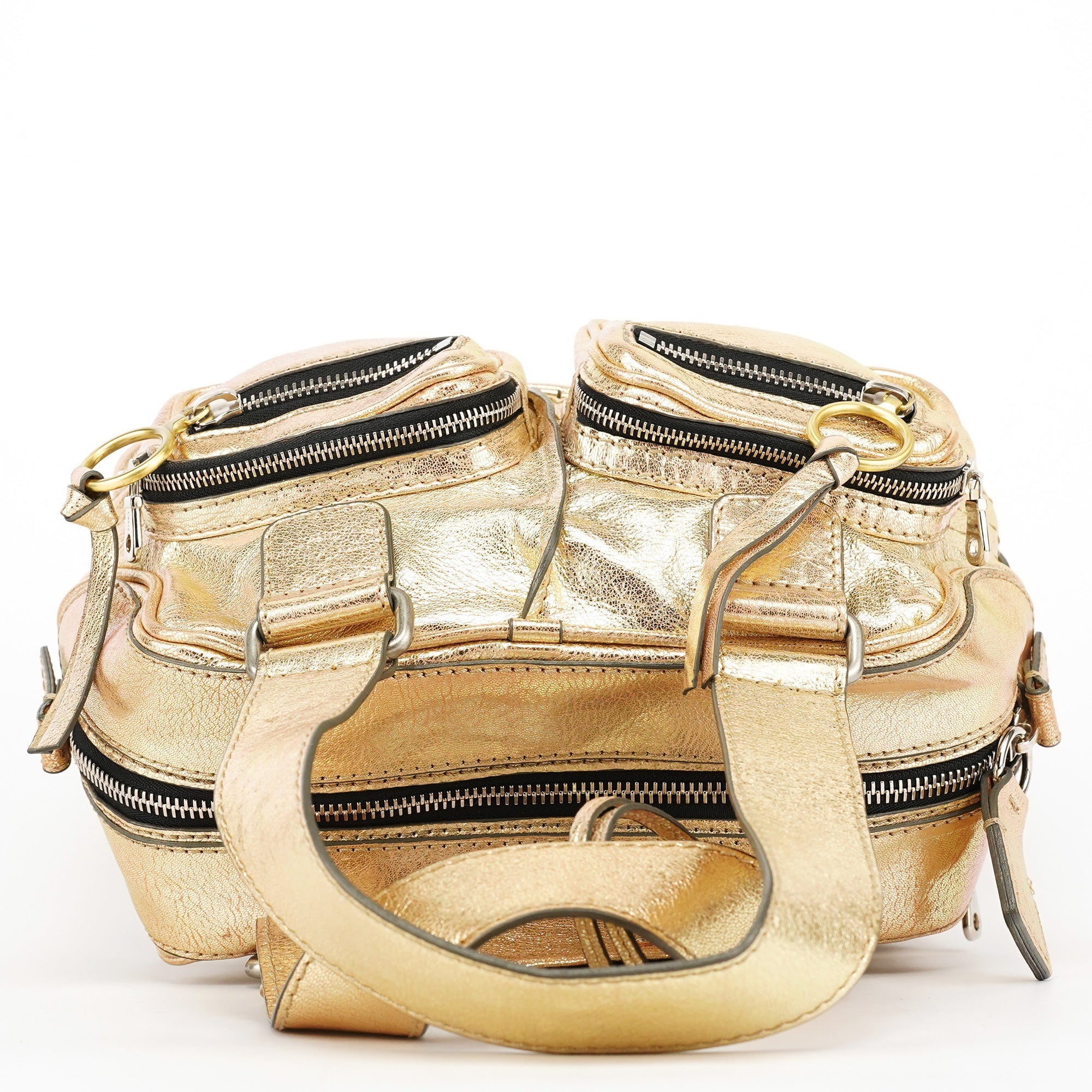 Gold Leather Betty Tote Bag