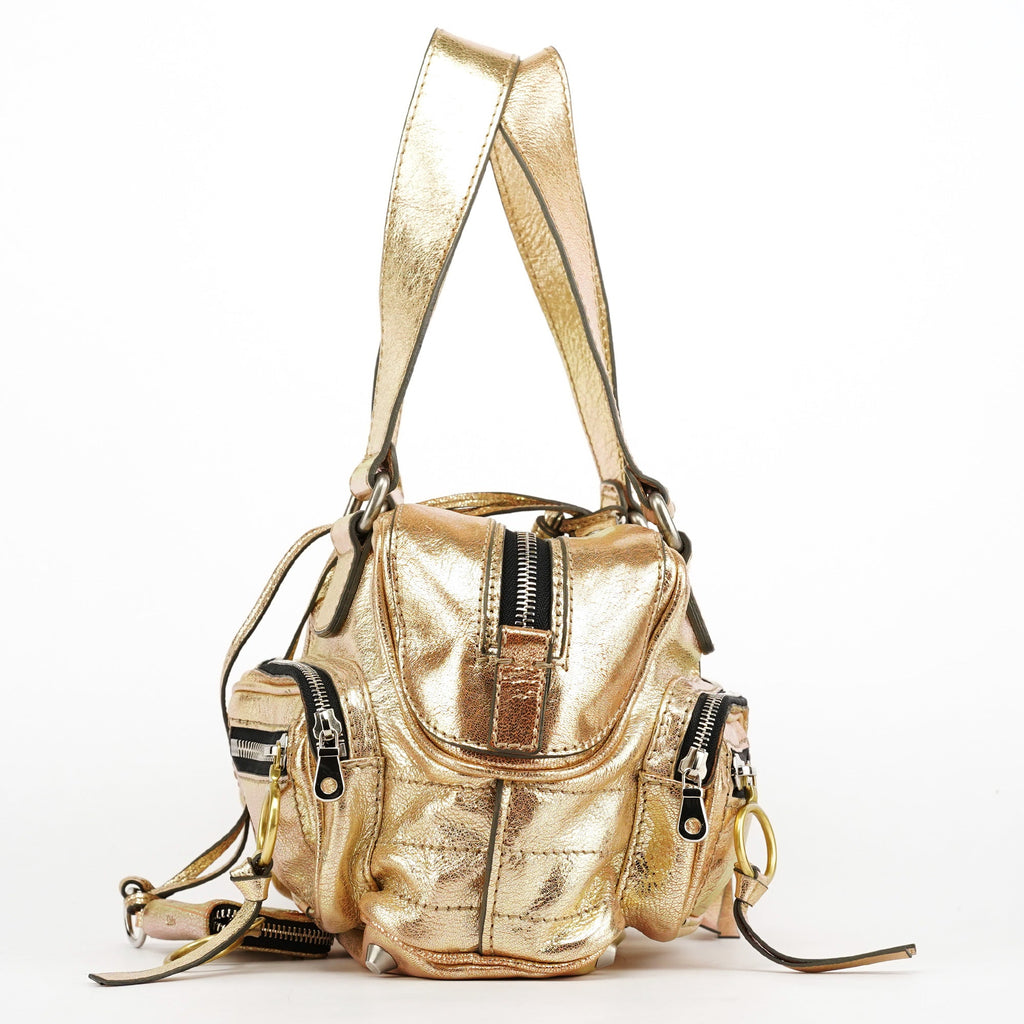 Gold Leather Betty Tote Bag