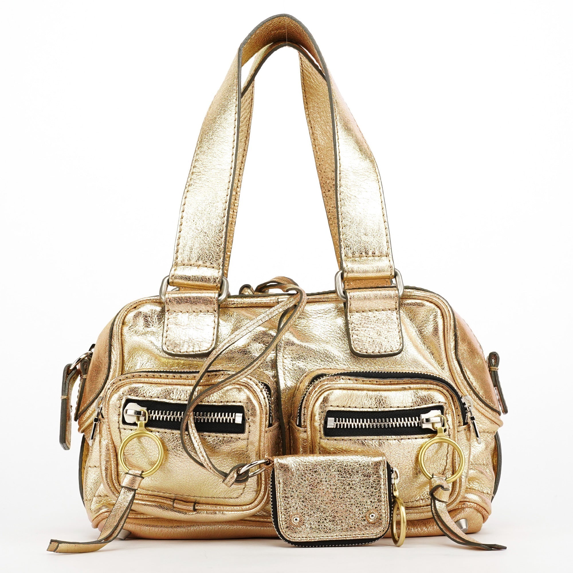Gold Leather Betty Tote Bag