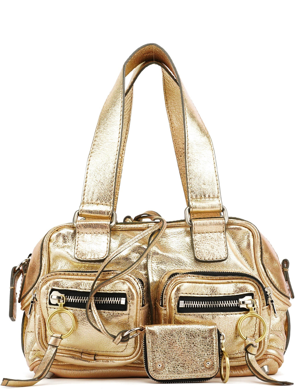 Gold Leather Betty Tote Bag