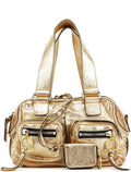 Gold Leather Betty Tote Bag