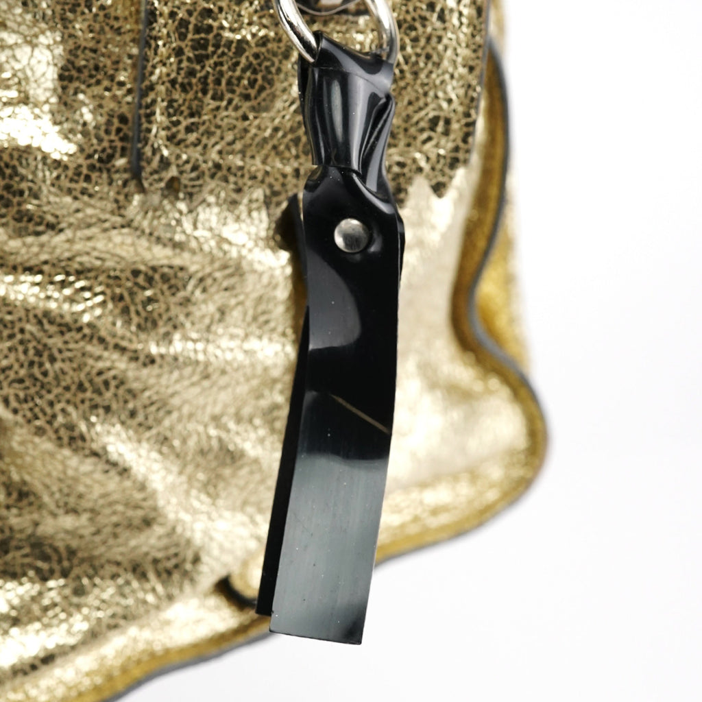 Gold Leather Elvire Tote Bag