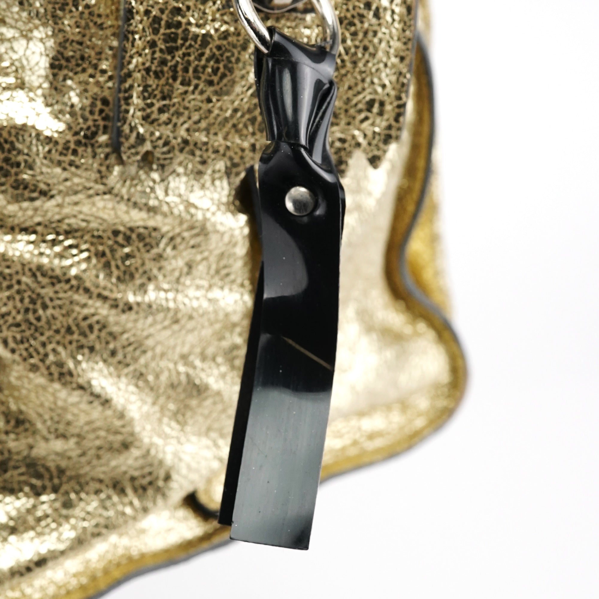 Gold Leather Elvire Tote Bag