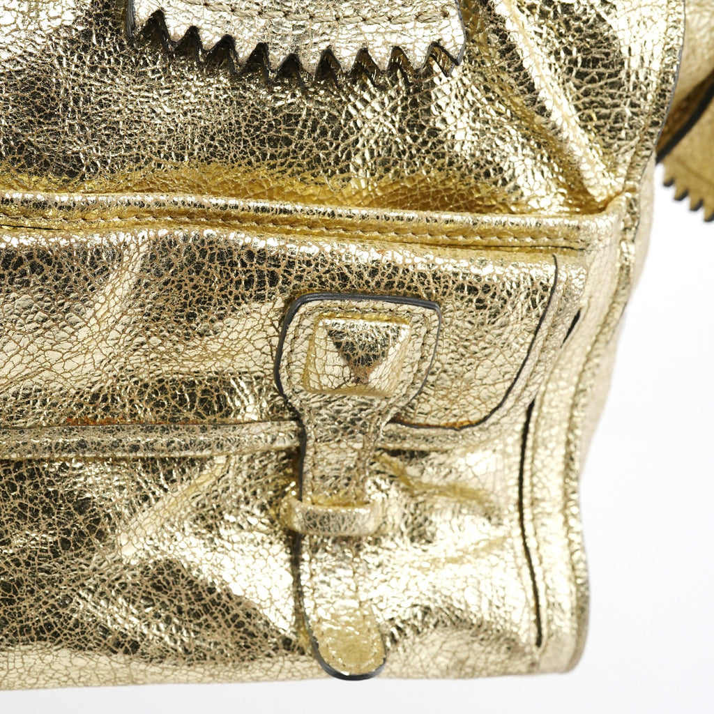 Gold Leather Elvire Tote Bag