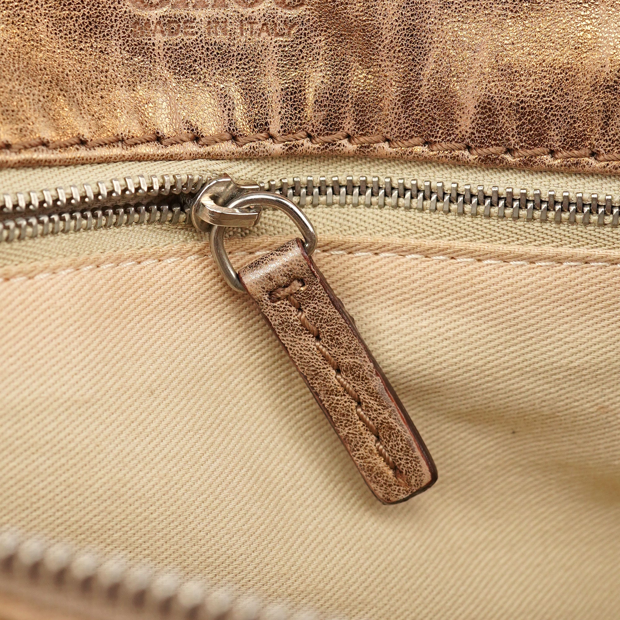 Gold Leather Paddington Shoulder Bag