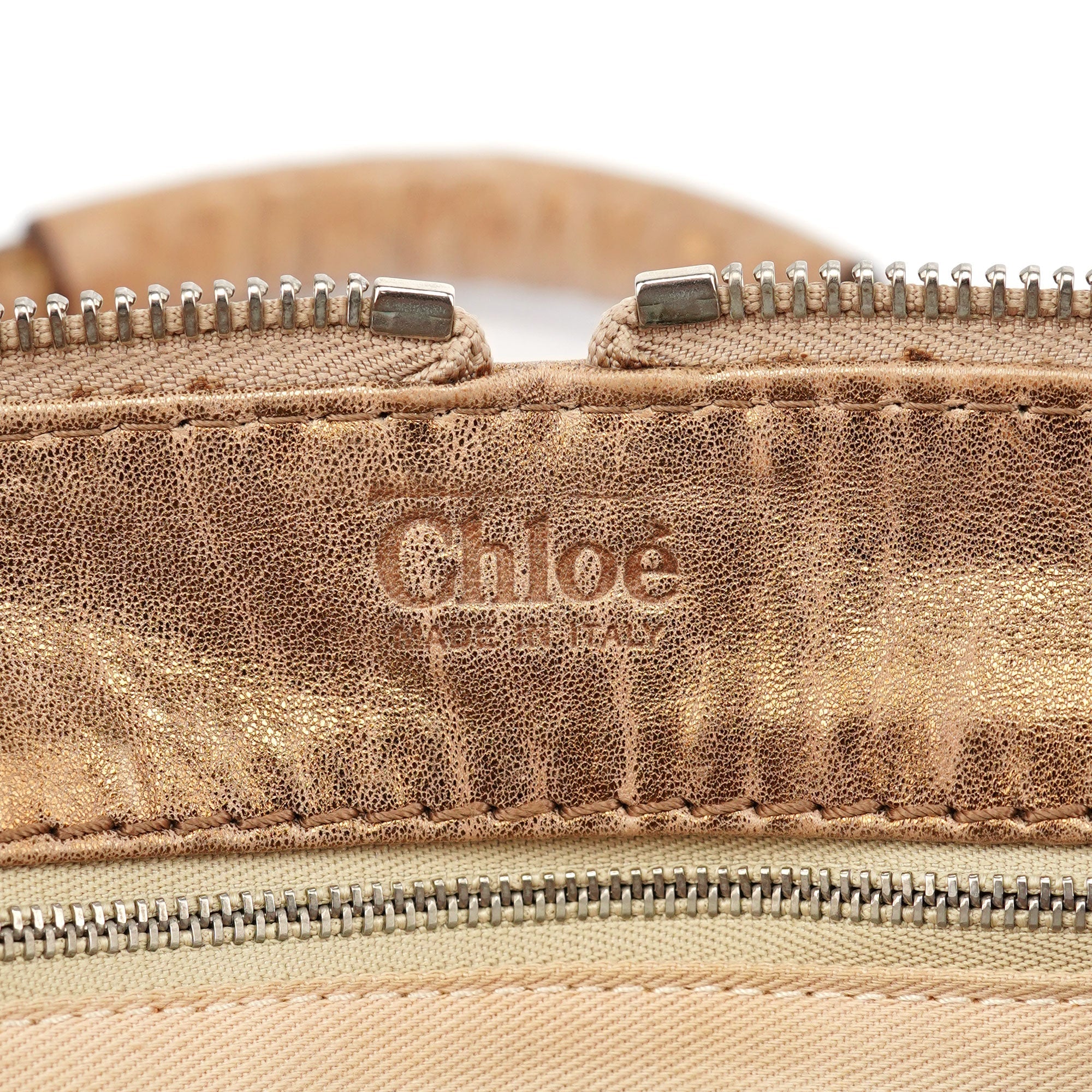 Gold Leather Paddington Shoulder Bag