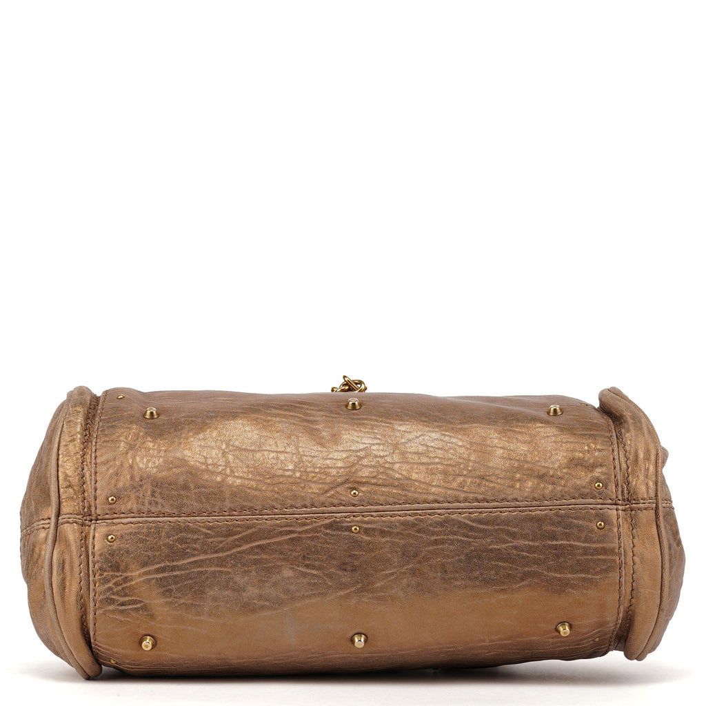 Gold Leather Paddington Shoulder Bag
